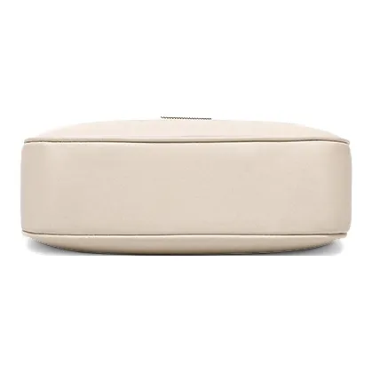 CLEVER& KETCH PU Crescent Bag Dumpling Bag Shoulder Bag Regular Women's Ecru/Coffee-3