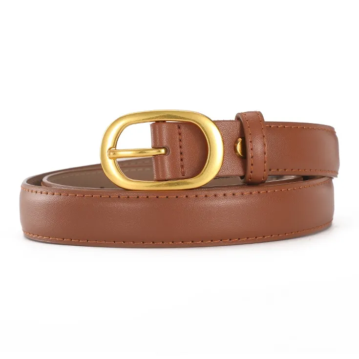 AOKANG Split Cow Leather Cow Split Leather Belts Women's 2.4cm-24