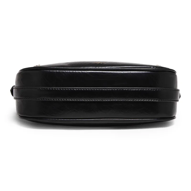 Safiya Synthetic Leather Handbag Shoulder Bag Women's Black-5