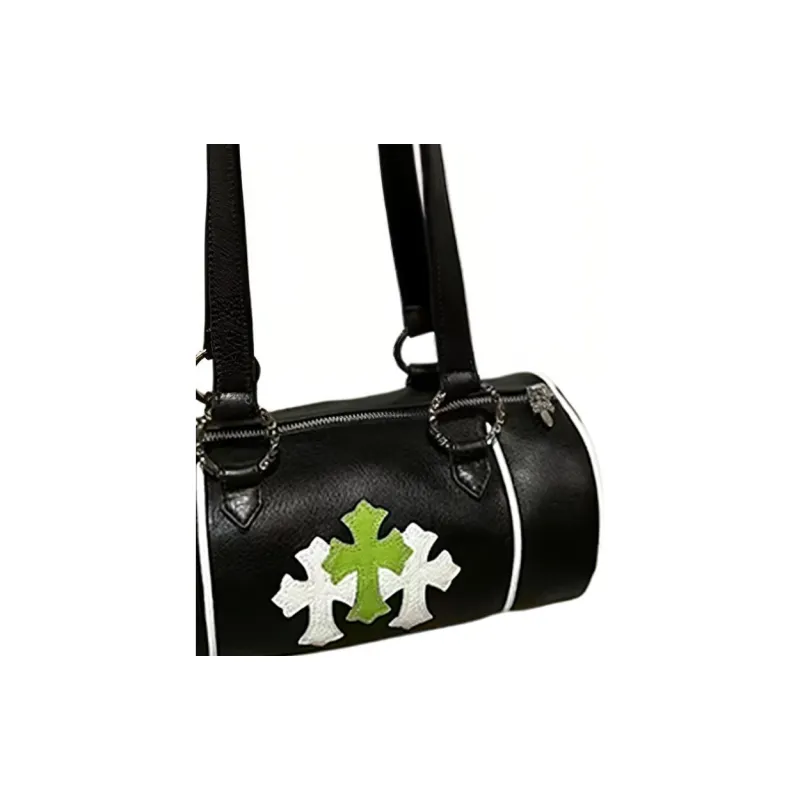 Chrome Hearts Leather Bucket Bag Shoulder Bag Handbag Women's Black-2