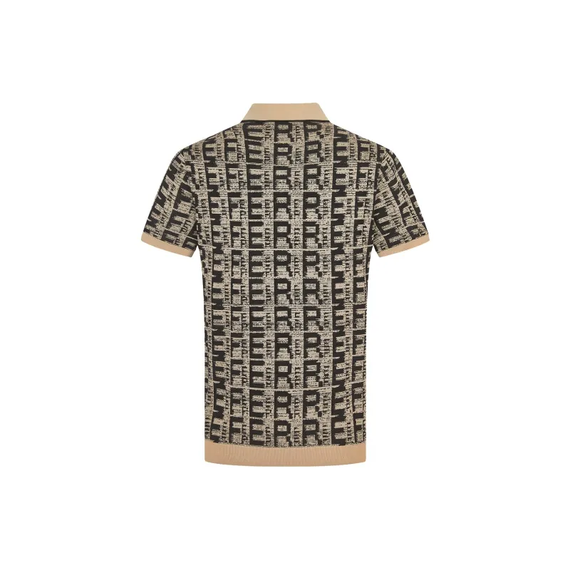 FERRE Polo Shirt Men's Brown With Print-1