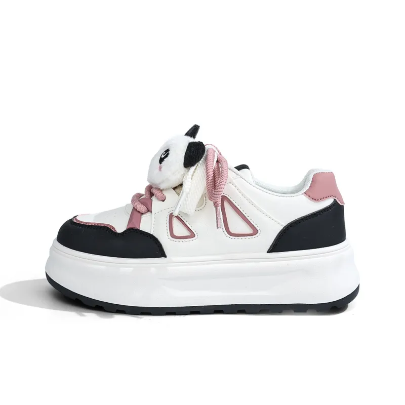 RENBEN Height Increasing Cushioning Lightweight Low-Top Skateboard Shoes Women's-5