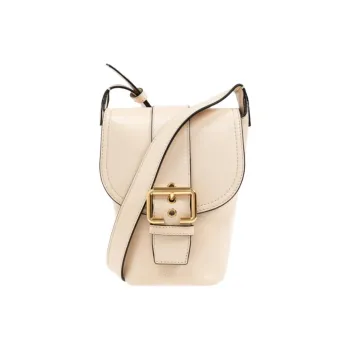 Chloe Leather Shoulder Bag, Crossbody Bag Mini Women's Cream