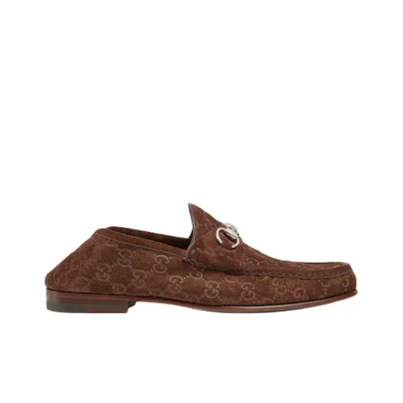 GUCCI Horsebit 1953 Loafer 'GG Suede Dark Brown'-1