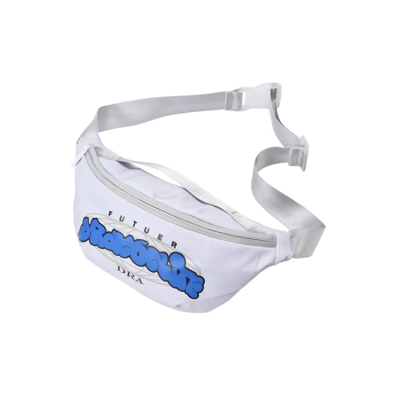 DRACONITE Polyester Fanny Pack, Shoulder Bag, Crossbody Bag Regular Unisex Gray Red Contrast-0