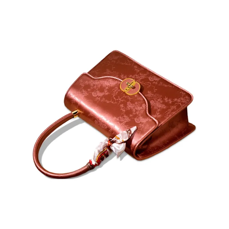 CLEVER& KETCH PU Shoulder Bag Crossbody Bag Handbags Regular Women's Chinese Style Red-4