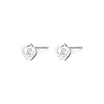 SHEEHHYY S999 Fine Silver Stud Earrings Unisex
