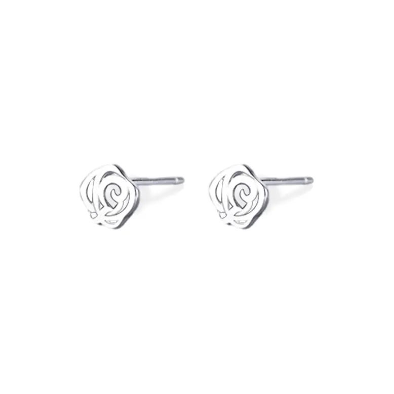 SHEEHHYY S999 Fine Silver Stud Earrings Unisex-0