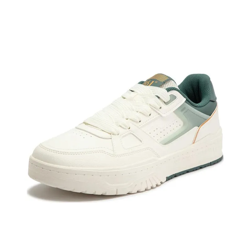 361° CLOUDSTEP 2 Wear Resistant Breathable Height Increasing Low Top Skateboard Shoes Men's White Green-1