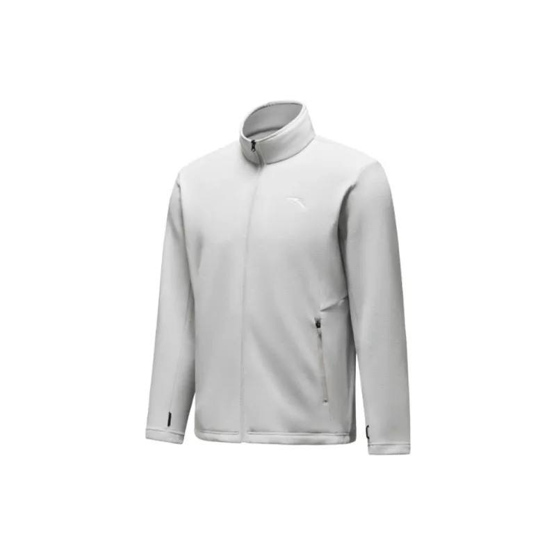 Anta Water-Resistant Windproof Breathable Warm Windbreaker Jacket Unisex Grass Winter Gray/pine Gray-Green-2