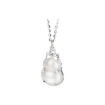 Long Fu Chalcedony Jade Necklaces Women's