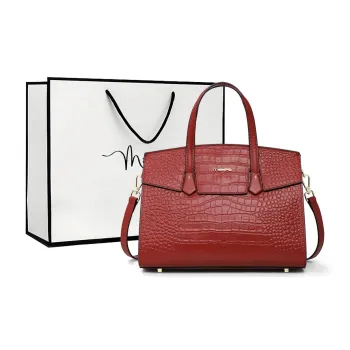 MILLIE'S Cow Leather Portable One Shoulder Crossbody Tote Regular Women's Red/Black