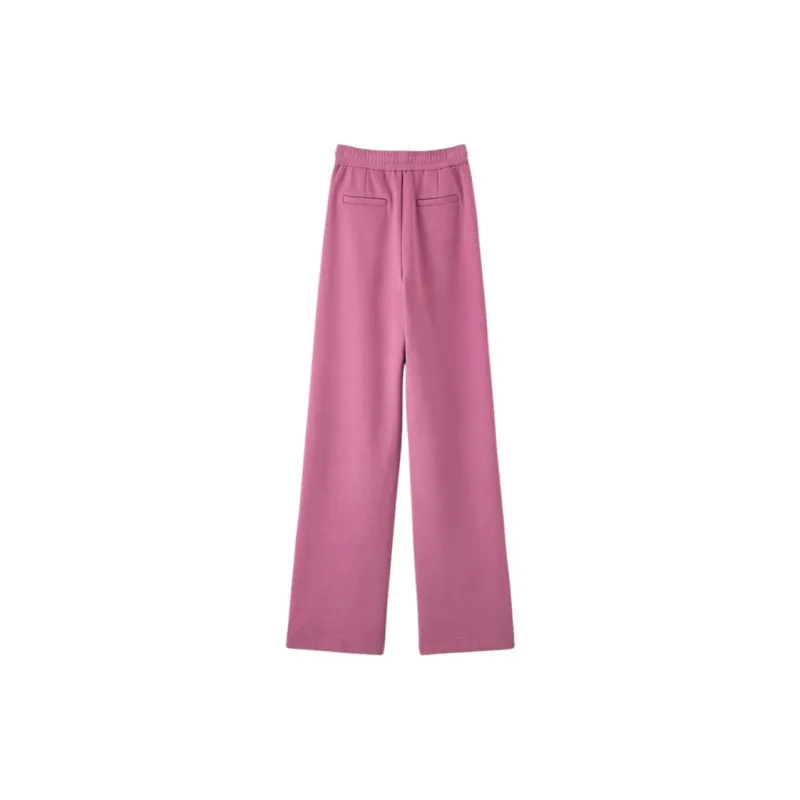 Late White Casual Pants Women's Pink-3