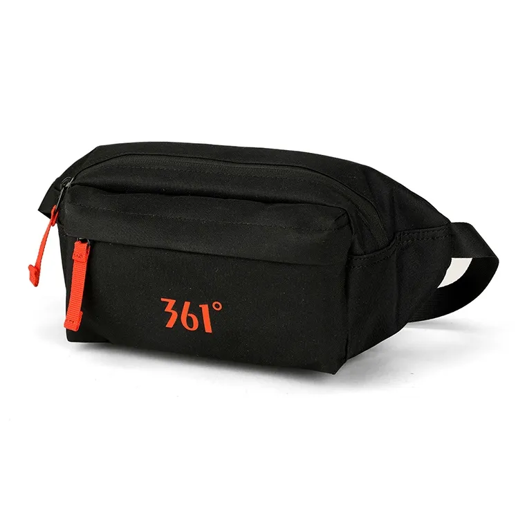 361° Polyester Crossbody Bag, Sling Bag, Fanny Pack Unisex Black-1