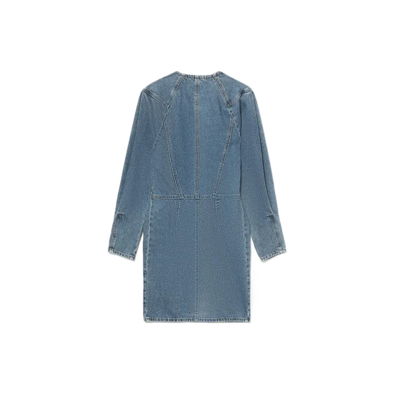 IRO Long Sleeved Dress Women's Denim Blue-1