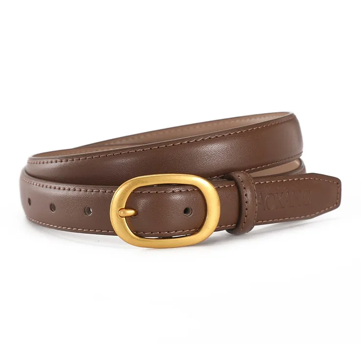 AOKANG Split Cow Leather Cow Split Leather Belts Women's 2.4cm-7