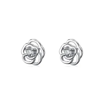 Brilliant Heart S990 Stud Earrings Women's