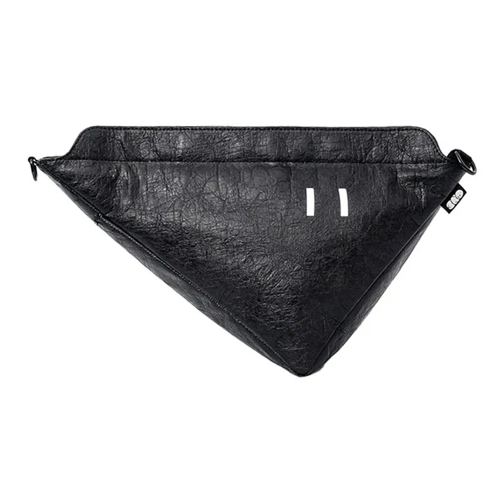 One Person's Planet DuPont Paper Crossbody Bag Medium Size Unisex Black-0
