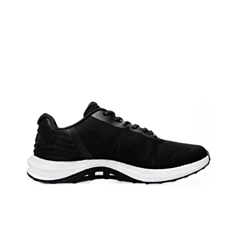 HEALTH Cushioning Anti Slip And Wear Resistant Low Top Marathon Running Shoes Unisex Black White-2
