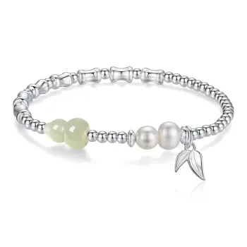 Emerald Dynasty Hetian Jade Bracelets White Jade/Pale Greenish White Jade Women's