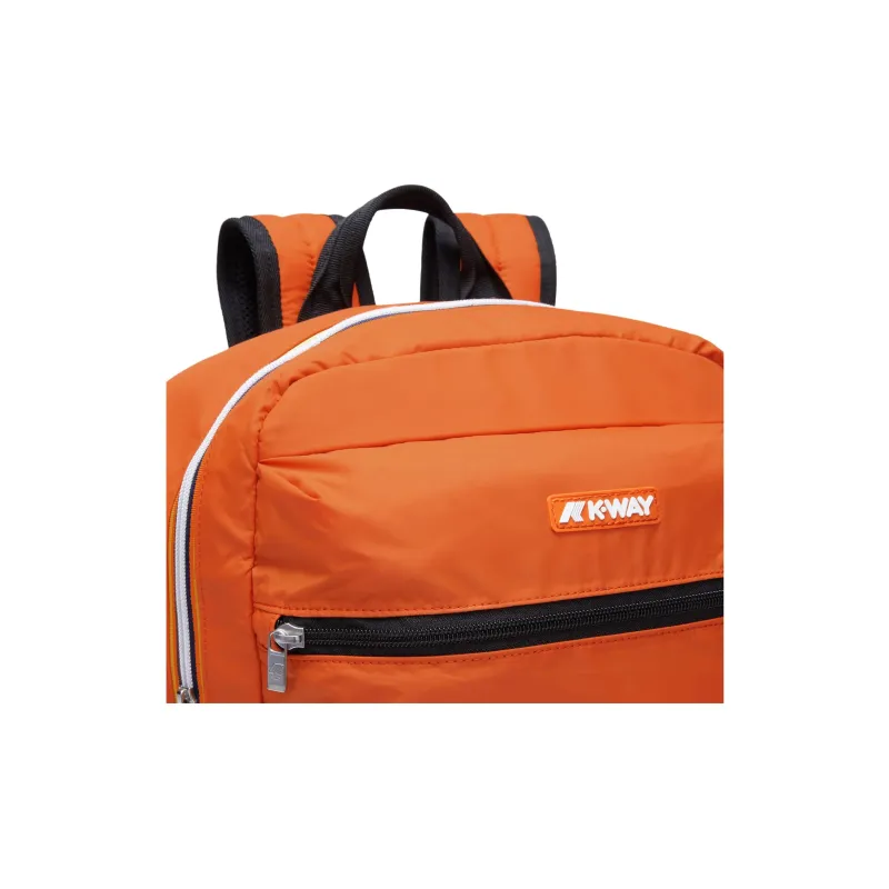K-WAY Nylon Backpack Unisex Orange Rust-2
