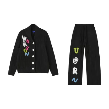 WILD ROOMS Pajama Set Unisex Black