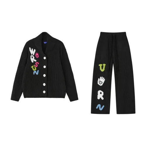 WILD ROOMS Pajama Set Unisex Black