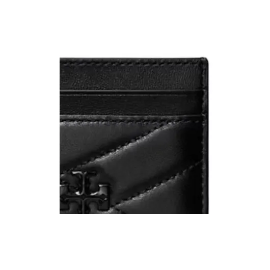 TORY BURCH Kira Leather Card Holder Women's Black-3