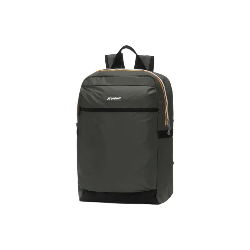 K WAY Nylon Backpack Regular Unisex Gray Green-1
