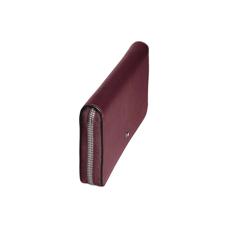 MONTBLANC Grain Cow Leather Wallet Men's Bordeaux Red-1