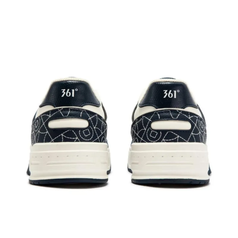 361° CLOUDSTEP 2 Wear Resistant Breathable Slip Resistant Low Top Skateboard Shoes Men's White Blue-3