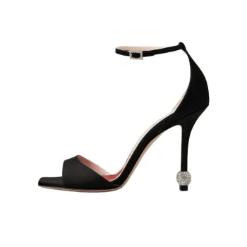 Roger Vivier Embellished Satin Heel Sandals Women's