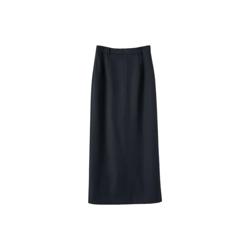 Late White Casual Long Skirts Women's-7