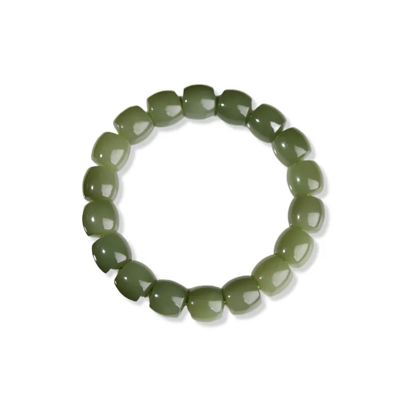 The Call Of The Heart Hetian Jade Bracelets Green Jade Unisex-0