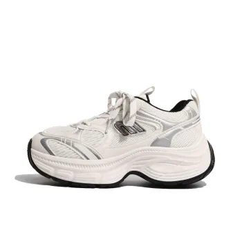 LXVB Cushioning Anti Slip And Wear Resistant Low Top Chunky Sneakers Women's White