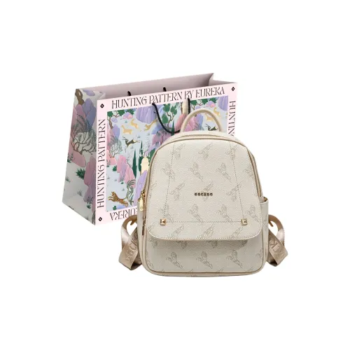 BLAKE FLEETO PVC Backpack Regular Women's Ecru/Khaki