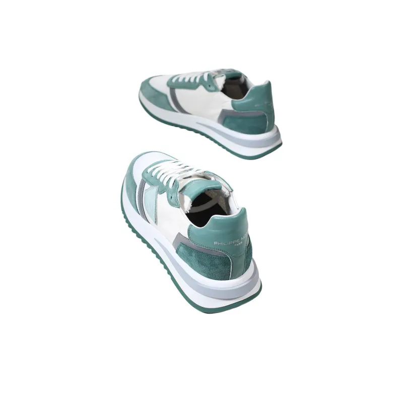PHILIPPE MODEL PARIS Slip Resistant Low Top Casual Shoes Men's White Green-3