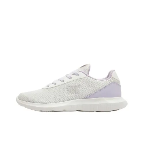 361° Wear resistant Non slip And Breathable Low Top Casual Running Shoes Women's White Purple