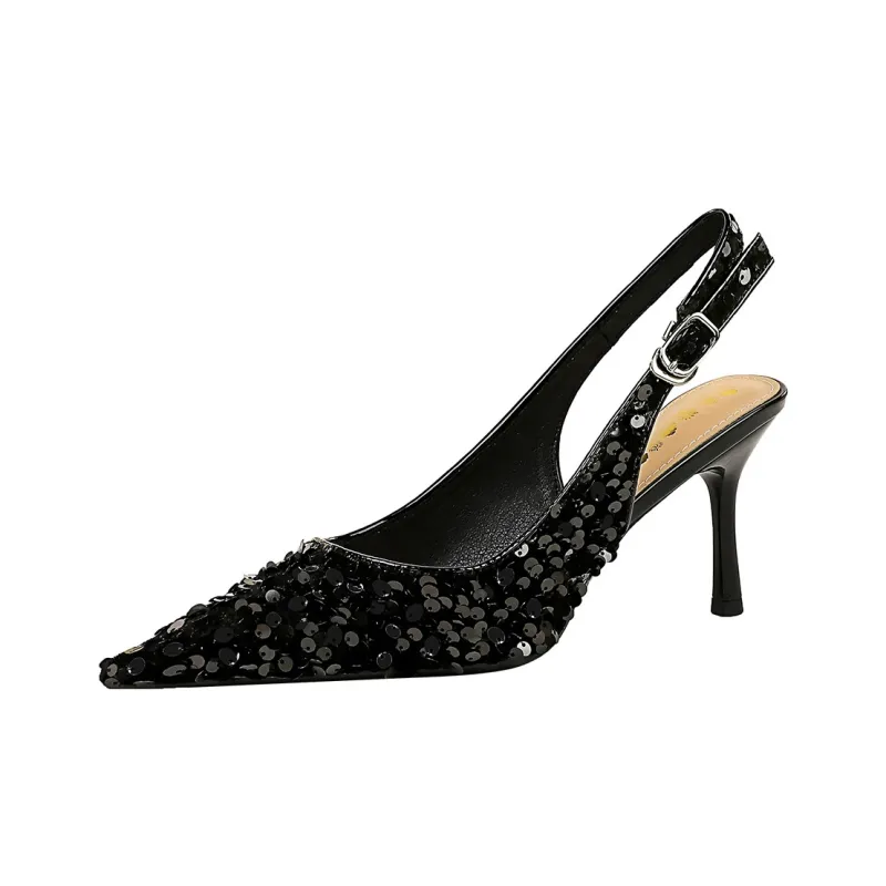 QITUMAUL Slim Heel High Heels 7.5cm Women's-7