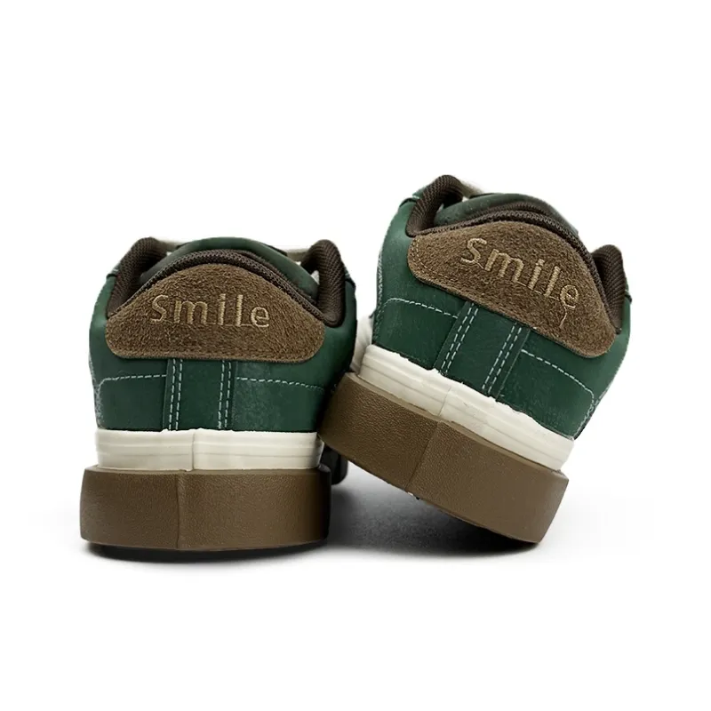 Mengsai Cushioning, Wear Resistant Low Top Skateboard Shoes Unisex Vintage Green-3