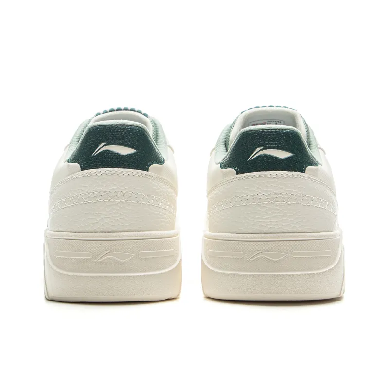 LiNing Anti Slip Wear Resistant Low Top Skateboard Shoes Men's Beige Green-5