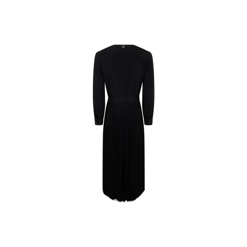Twinset Pleated Crepe Midi Dress-1