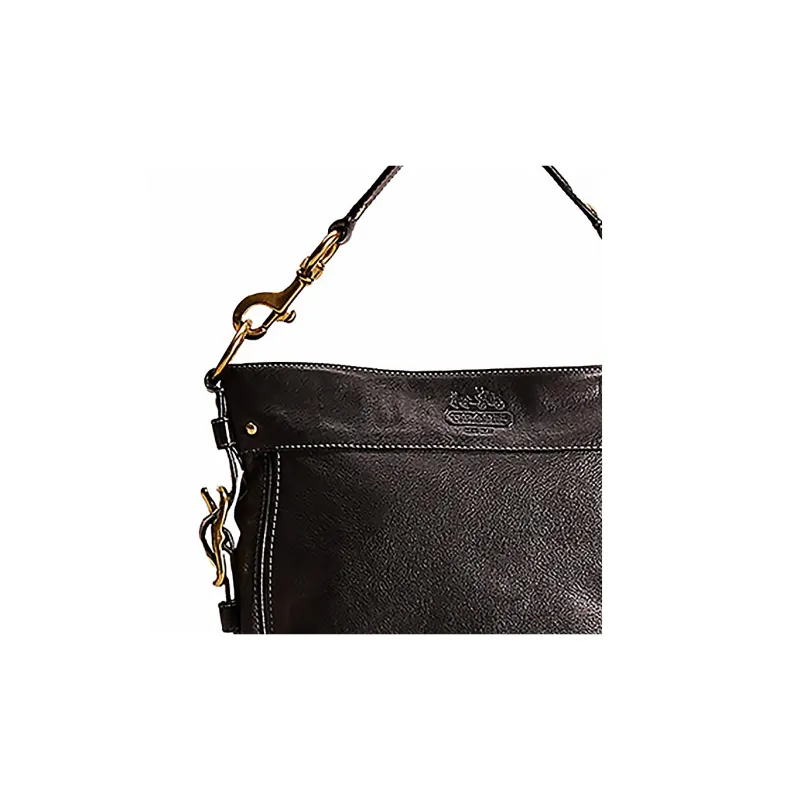 COACH Zoe Leather Handbag Shoulder Bag Women's Black-1
