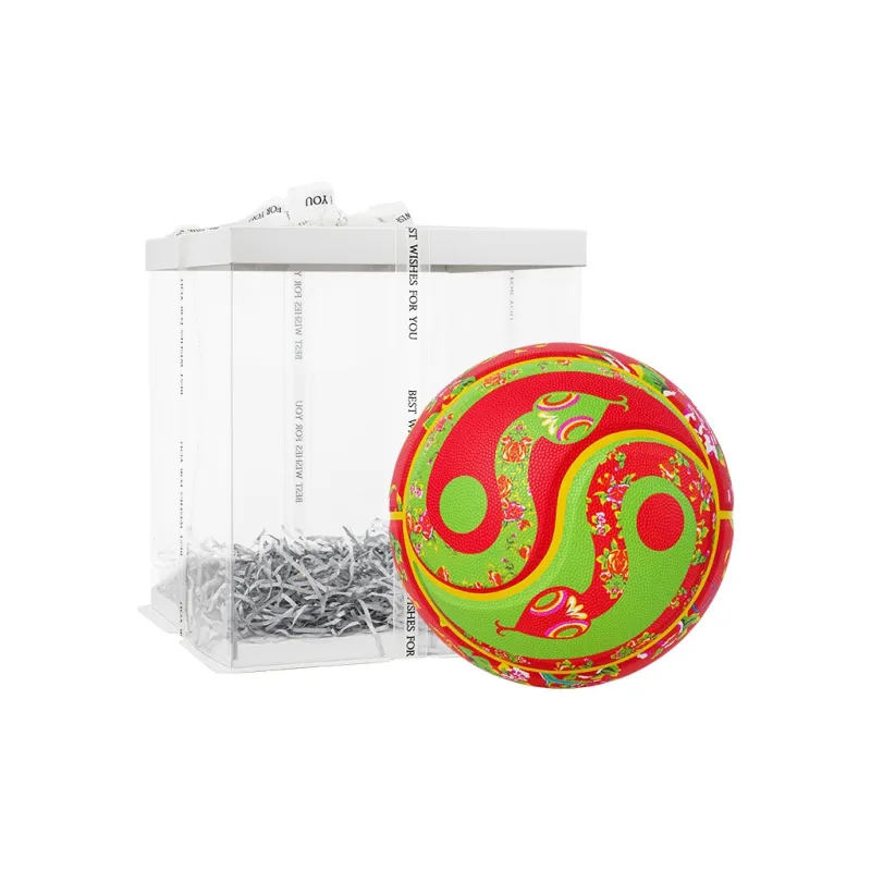 Kuangmi PU Basketball Red And Green Color Scheme Size 7 Ball Street Unisex-5
