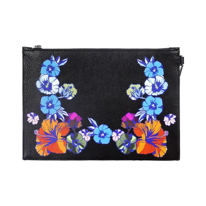 FANSIZHE Leather Clutch Men's Black-2