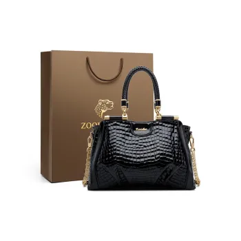 ZOOLER Cowhide Split Leather Shoulder Bag, Crossbody Bag, Handbag Medium Size Women's Black