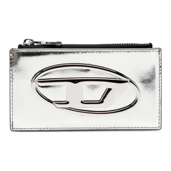 DIESEL Cow Leather Wallet Women's Silver