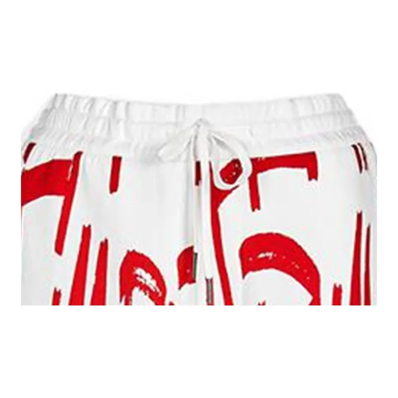 EMPORIO ARMANI Knitted Sweatpants Men's Red White-3