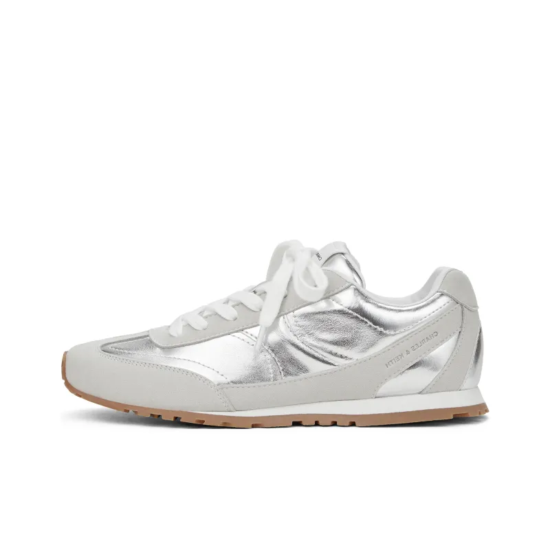 CHARLES&KEITH Small CK Slip-Resistant Low-Top Casual Shoes 1.6cm Women's-0