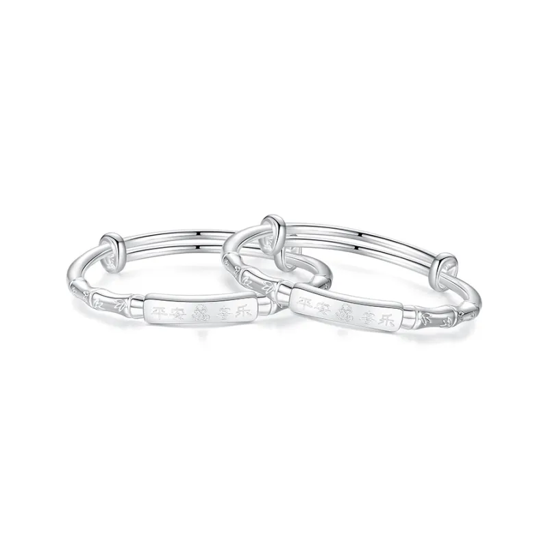 Furunlai 999 Fine Silver Bangles Kids'-1